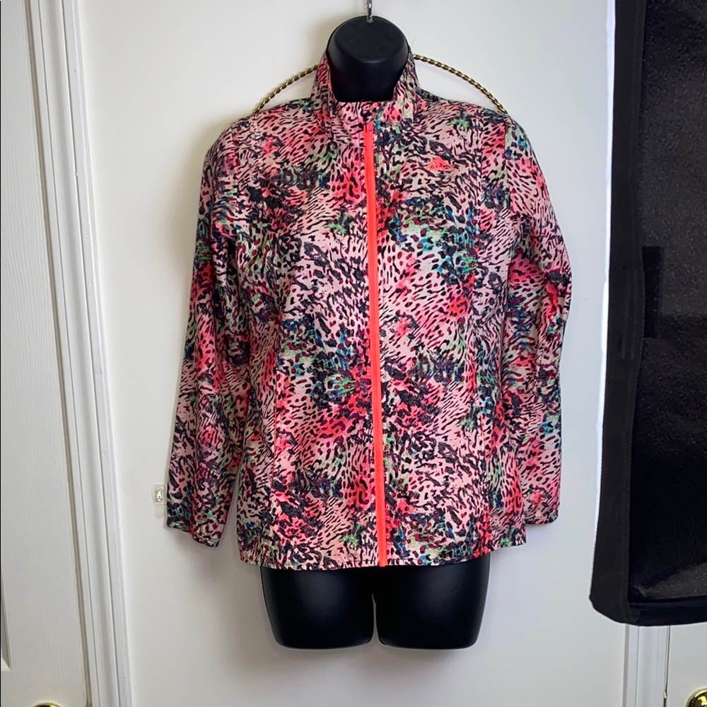 Adidas Pink and Black Windbreaker Jacket for Effortless Style